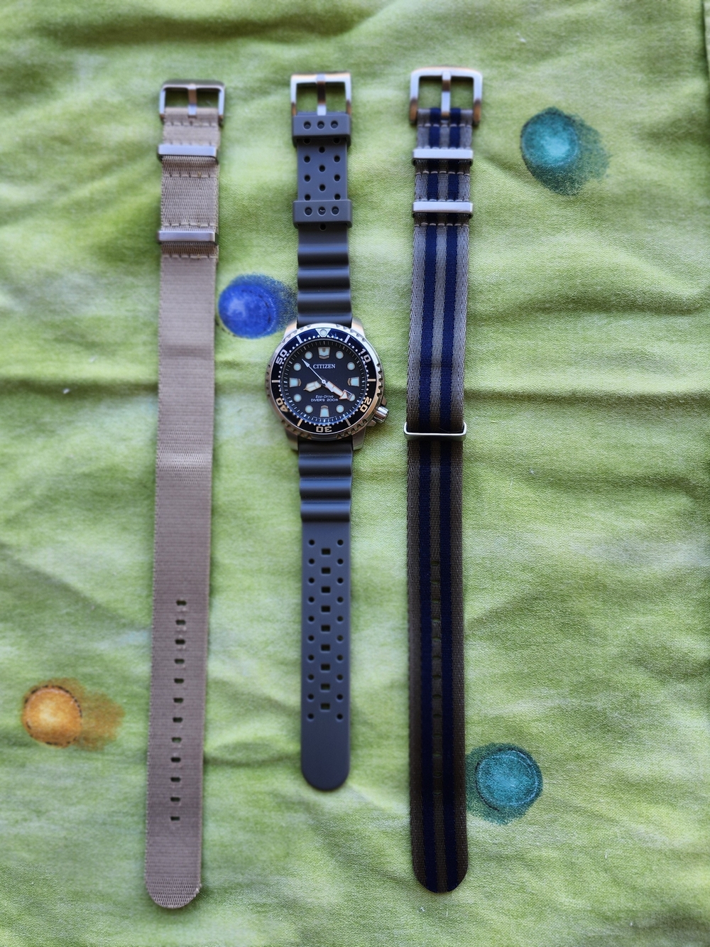Citizen Promaster Eco-Drive Three Straps 200m Blue Steel Watch